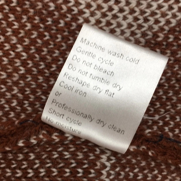 Cocogio Blue Brown Knit Aztec Cardigan Sweater Womens Small‎ Fringe Open Front - Picture 9 of 12